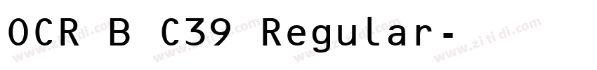 OCR B C39 Regular字体转换